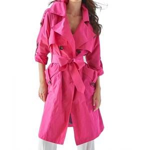 NEW ADROIT ATELIER raphael trench coat in fuchsia